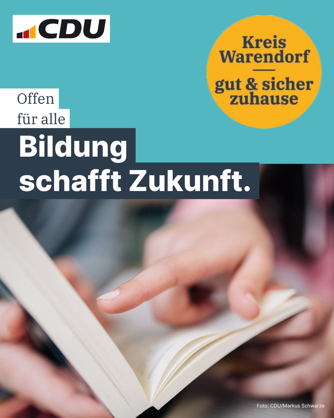 Einer von zehn starken Punkten: Bildung schafft Zukunft  offen fr alle.