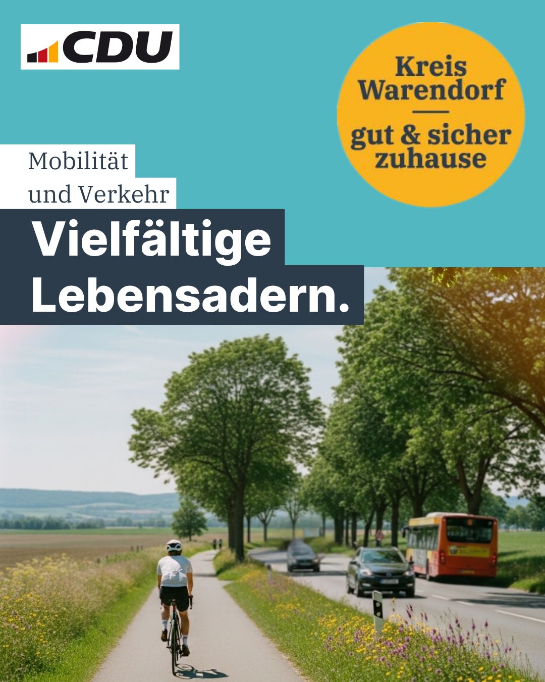 Einer von zehn starken Punkten: Mobilitt und Verkehr  Lebensadern fr den Kreis Warendorf.